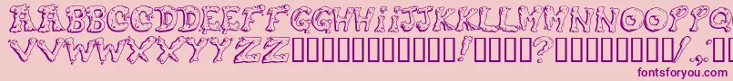 Snot ffy Font – Purple Fonts on Pink Background