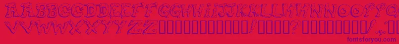 Snot ffy Font – Purple Fonts on Red Background