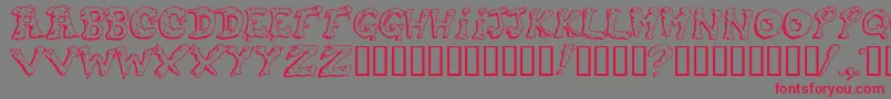 Snot ffy Font – Red Fonts on Gray Background