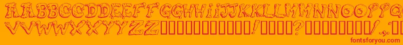 Snot ffy Font – Red Fonts on Orange Background