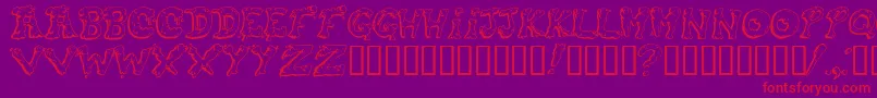 Czcionka Snot ffy – czerwone czcionki na fioletowym tle