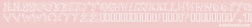 Snot ffy Font – White Fonts on Pink Background