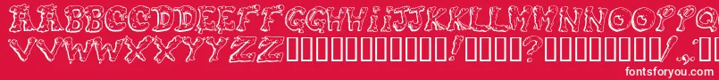 Snot ffy Font – White Fonts on Red Background