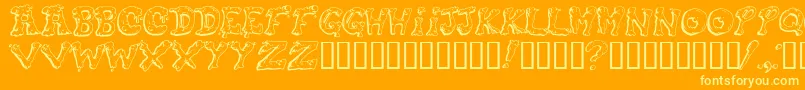 fuente Snot ffy – Fuentes Amarillas Sobre Fondo Naranja