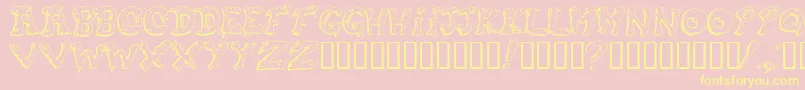 Snot ffy Font – Yellow Fonts on Pink Background
