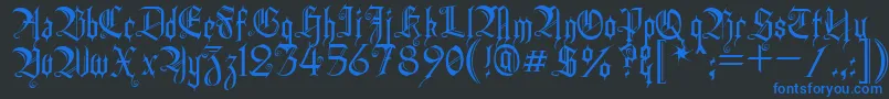 Heidh Font – Blue Fonts on Black Background