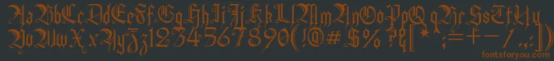 Heidh Font – Brown Fonts on Black Background