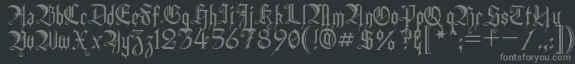 フォントHeidh – 黒い背景に灰色の文字