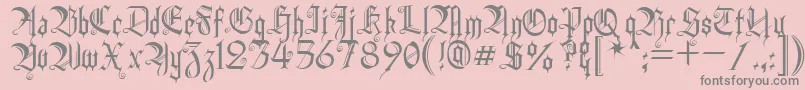 フォントHeidh – ピンクの背景に灰色の文字