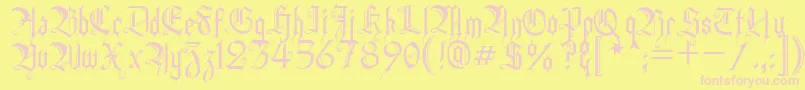 Heidh Font – Pink Fonts on Yellow Background