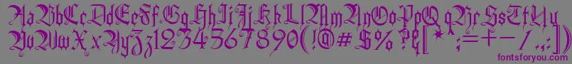 Heidh Font – Purple Fonts on Gray Background