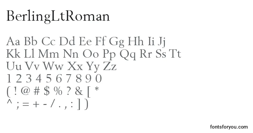 Fuente BerlingLtRoman - alfabeto, números, caracteres especiales