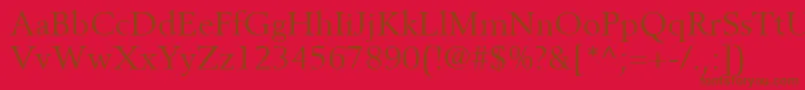 BerlingLtRoman Font – Brown Fonts on Red Background