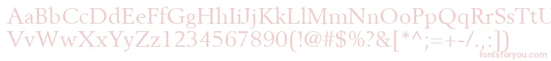 BerlingLtRoman-Schriftart – Rosa Schriften auf weißem Hintergrund