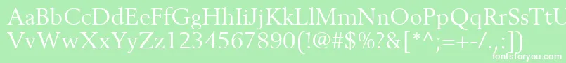 BerlingLtRoman Font – White Fonts on Green Background