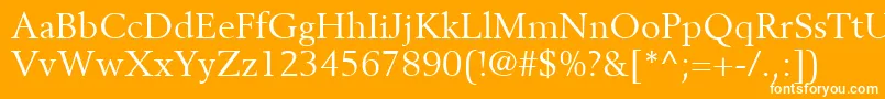 フォントBerlingLtRoman – オレンジの背景に白い文字
