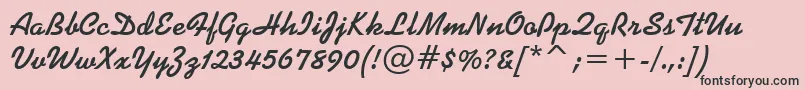KaufmannBoldBt-Schriftart – Schwarze Schriften auf rosa Hintergrund