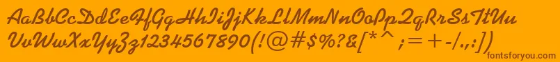 KaufmannBoldBt Font – Brown Fonts on Orange Background