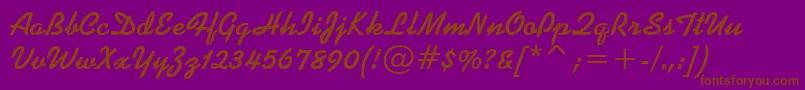 KaufmannBoldBt Font – Brown Fonts on Purple Background