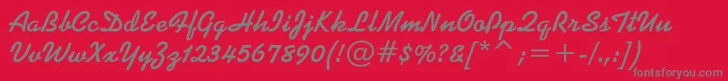 KaufmannBoldBt Font – Gray Fonts on Red Background