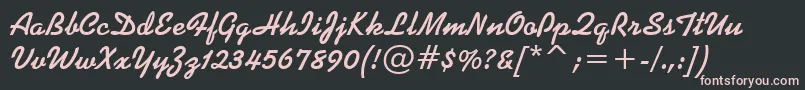 KaufmannBoldBt Font – Pink Fonts on Black Background