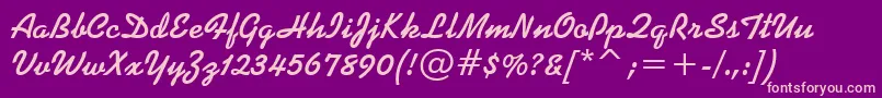 KaufmannBoldBt Font – Pink Fonts on Purple Background