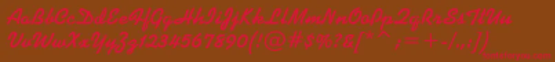 KaufmannBoldBt Font – Red Fonts on Brown Background