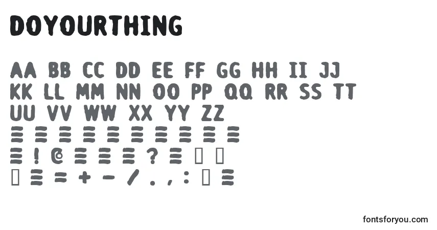 Schriftart Doyourthing – Alphabet, Zahlen, spezielle Symbole