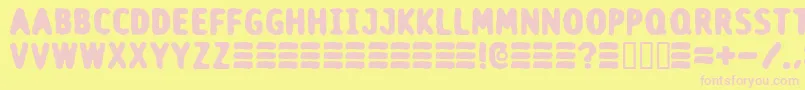 Doyourthing Font – Pink Fonts on Yellow Background