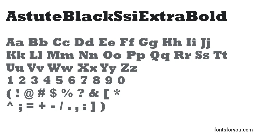 Czcionka AstuteBlackSsiExtraBold – alfabet, cyfry, specjalne znaki