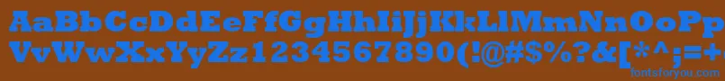 AstuteBlackSsiExtraBold Font – Blue Fonts on Brown Background