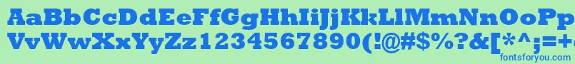 AstuteBlackSsiExtraBold Font – Blue Fonts on Green Background