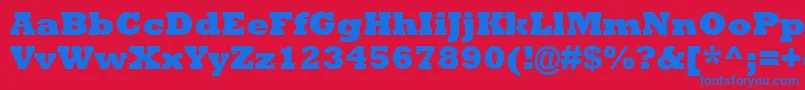 AstuteBlackSsiExtraBold Font – Blue Fonts on Red Background