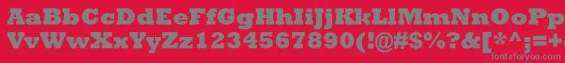 AstuteBlackSsiExtraBold Font – Gray Fonts on Red Background