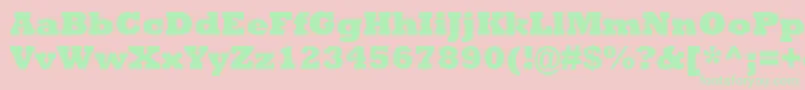 AstuteBlackSsiExtraBold-Schriftart – Grüne Schriften auf rosa Hintergrund