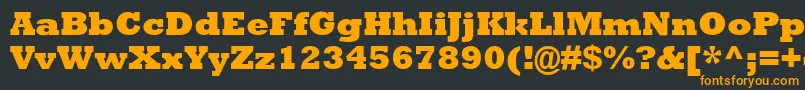 フォントAstuteBlackSsiExtraBold – 黒い背景にオレンジの文字