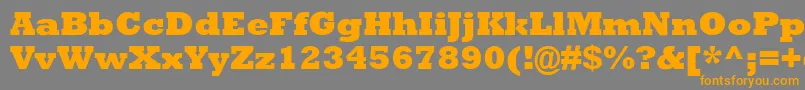 AstuteBlackSsiExtraBold Font – Orange Fonts on Gray Background