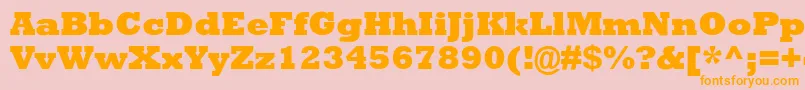 AstuteBlackSsiExtraBold Font – Orange Fonts on Pink Background