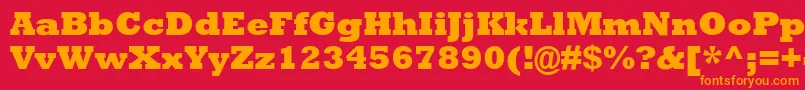 フォントAstuteBlackSsiExtraBold – 赤い背景にオレンジの文字