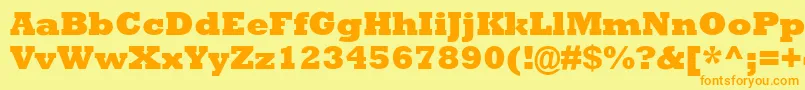 AstuteBlackSsiExtraBold Font – Orange Fonts on Yellow Background