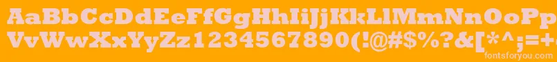 AstuteBlackSsiExtraBold-Schriftart – Rosa Schriften auf orangefarbenem Hintergrund