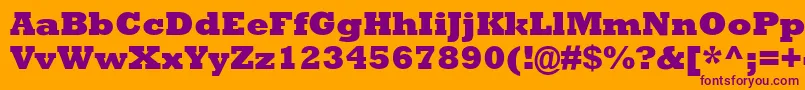 AstuteBlackSsiExtraBold Font – Purple Fonts on Orange Background