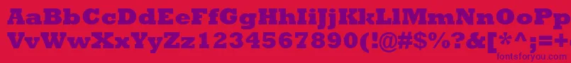 AstuteBlackSsiExtraBold Font – Purple Fonts on Red Background