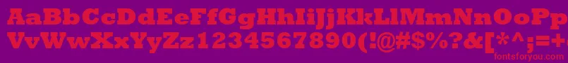 AstuteBlackSsiExtraBold Font – Red Fonts on Purple Background