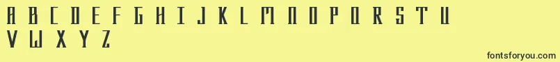 Czcionka Menhir – czarne czcionki na żółtym tle