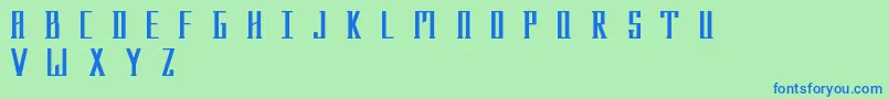 Menhir Font – Blue Fonts on Green Background