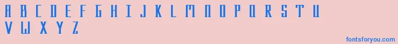 Menhir Font – Blue Fonts on Pink Background