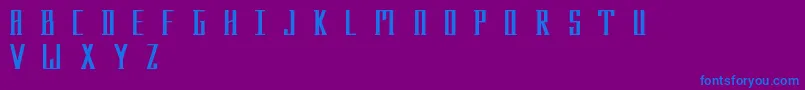 Menhir Font – Blue Fonts on Purple Background