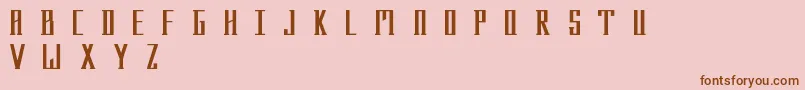 Menhir Font – Brown Fonts on Pink Background
