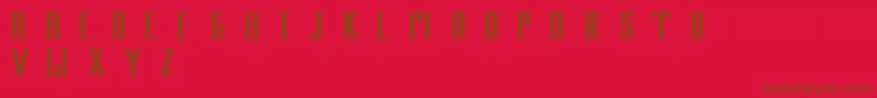 Menhir Font – Brown Fonts on Red Background